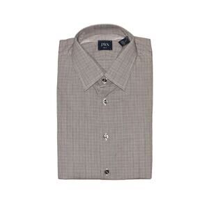 JWN‎ JOHN W NORDSTROM NEW $199 Trim Fit Plaid Dress Shirt Gray Men's 16